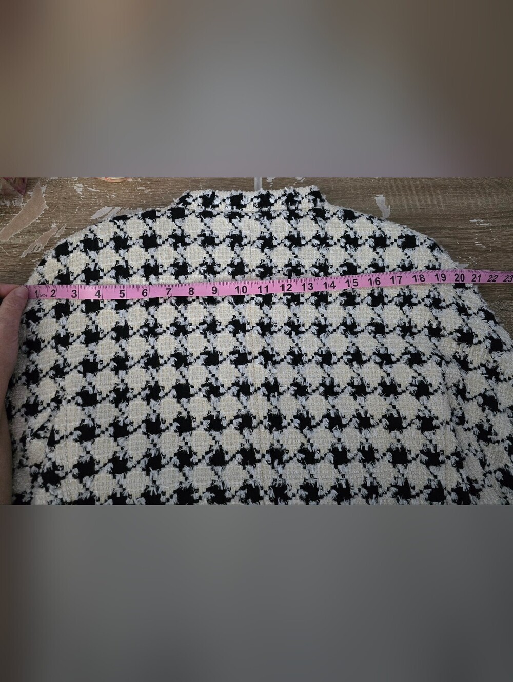 ESCADA Vintage Houndstooth Button-up Blazer Jacket RARE Euro EU 40 or Women's M - Picture 10 of 11